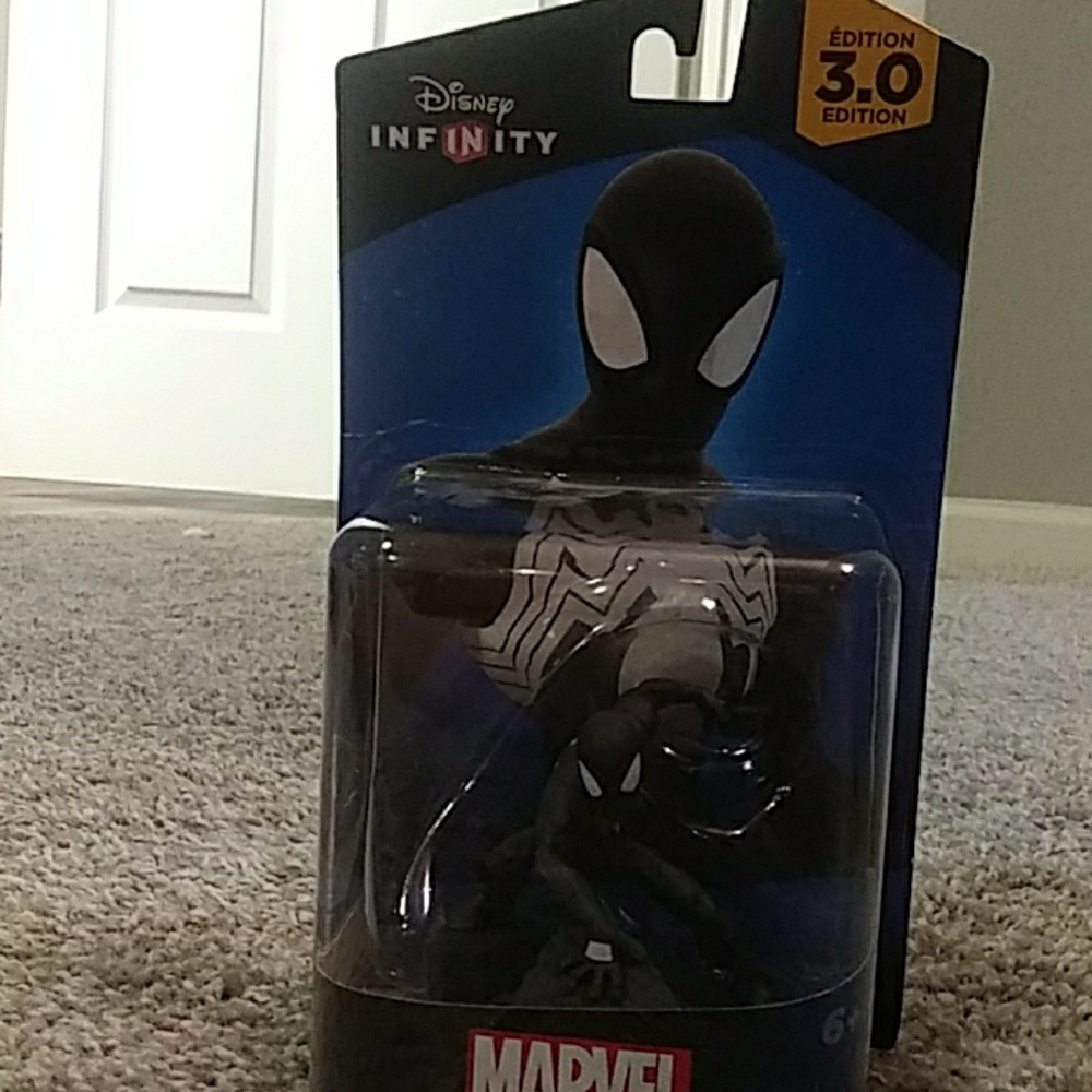 Disney Infinity black suit spider man.